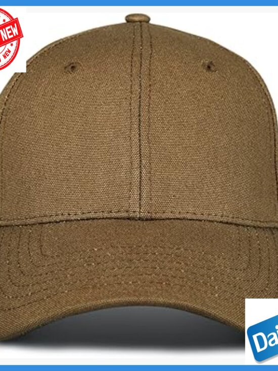 Adjustable Snapback Baseball Cap, Cotton Canvas, Workwear, Outdoor